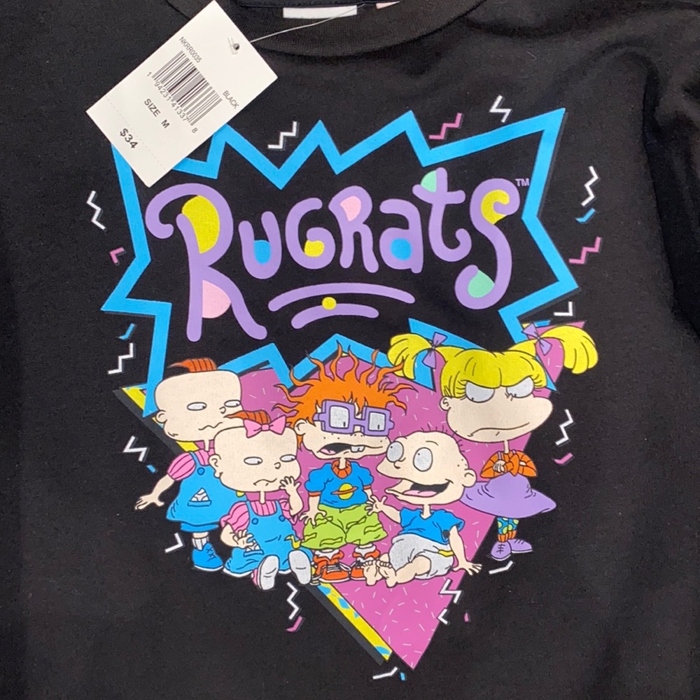 SOLD NWT Nickelodeon Rugrats medium black sweatshirt - Picture 2 of 3